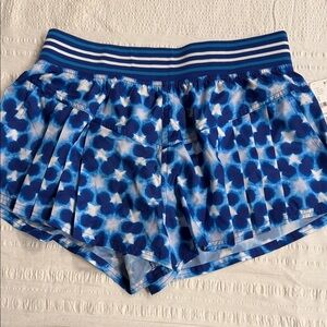 FP Movement by Free People Floral Blue Athletic Shorts